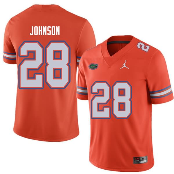 NCAA Florida Gators Kylan Johnson Men's #28 Jordan Brand Orange Stitched Authentic College Football Jersey ADK3264CZ